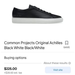 Common Project Black/white shoes